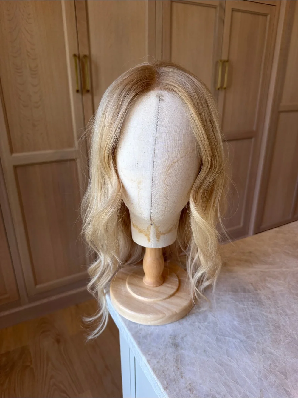HAIRALICIOUS | Blonde lace front wig - “ROMEE STRIJD” (mid-length) | Size: Small